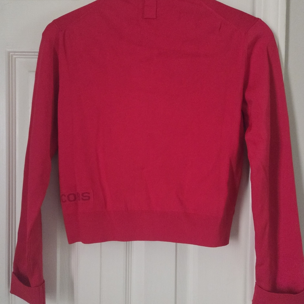 Marc Jacobs Red Cropped Cardigan